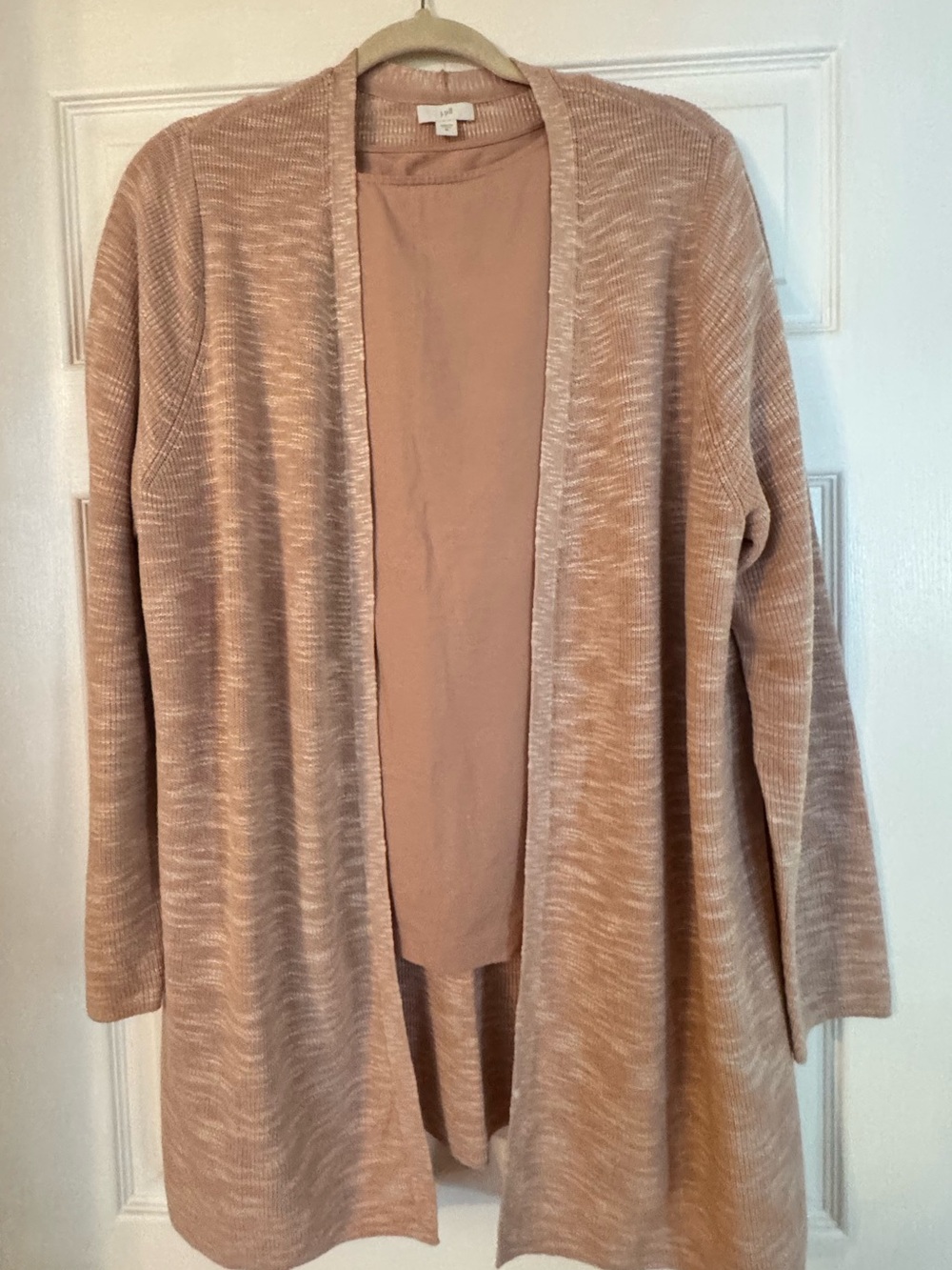 J. Jill Light Pink Open Front Women's Cardigan Sweater